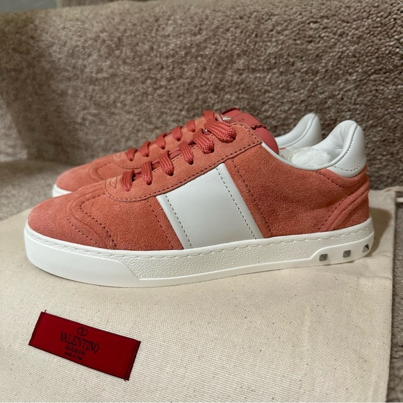 Valentino Garavani Shoes - New! Valentino Garavani Flycrew studded leather/suede sneakers women size EU 35